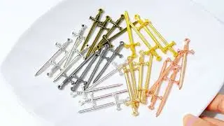 Sword Bookmark Charms Miniature Sword Pendants Mini Alloy Fencing Long Knife Charms for Bookmarks