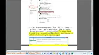 Fix Autocomplete is not working in Microsoft Excel