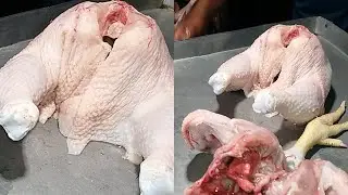 Amazing Boiler Chicken Cutting Muslim style // Chicken Cutting || How To Cut Whole Chicken...