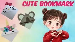 DIY Kawaii Bookmarks// Easy Origami Bookmark Corner - How to Make A Corner Bookmark DIY