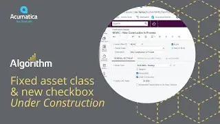 Managing Fixed Assets in Acumatica: 