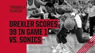 Throwback: Clyde Drexler scores 39 in Game 1 vs. Seattle in the 1991 NBA Playoffs