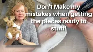 How to make an Jointed Easter Bunny Video #6 Getting pieces ready to stuff