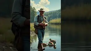 Duckling Swept Away by River Current. #ai #animals #rescue