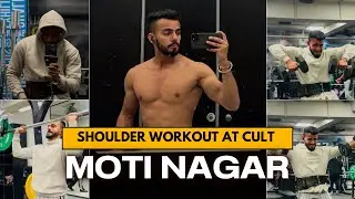 Shoulder workout at Cult Fitness Moti nagar || GYM || Unfiltered Divyansh