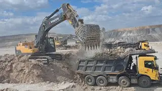 #video backhoe loading dumpers Volvo6 100 taracks Mighty mixx balu loading Volvo excavator jcb 