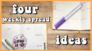 4 simple weekly spread ideas: bullet journaling for beginners