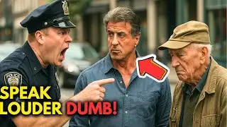 A Cop Laughed at a Veteran Struggling to Speak — Stallone Stepped Between Them