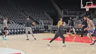 DEVIN BOOKER, JALEN GREEN & THE SUNS TODAYS POST PRACTICE IN ATLANTA AHEAD OF TONIGHTS GAME VS HAWKS
