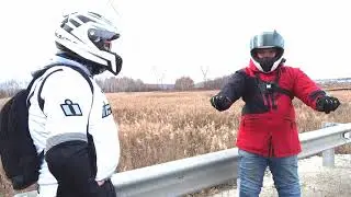 Занятие на мотоцикле по дорогам общего пользования. Отработка контрруления, экстренного торможения.