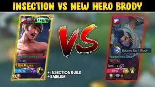 iNSECTiON MEET NEW HERO TOP 1 BRODY in Ranked! | + Build & Emblem | MLBB