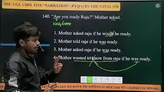Narration। English By The Naval Sir। 🎯 हिन्दी मीडियम वाली क्लास The Naval Sir Group Of Education#ssc