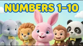 Numbers Song 1&ndash;10 🐰🐘🐒 | Learn Counting with Cute Animals | Kids Song