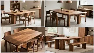 How to Make a Modern Wood Dining Table and Chairs//Money Make Idea.