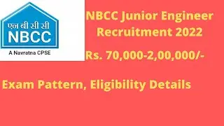 NBCC Junior Engineer Recruitment 2022, Syllabus, Exam Pattern, Pay Scale
