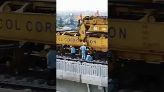 Monster machines on high-speed railway construction #train #machine #railway #technology