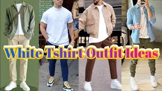 White Tshirt With Matching Pants Ideas For Men | Men Smart Casual Looks | Men Fashion | Look Stylish