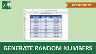 How To Generate Random Numbers In Excel [3 Different Ways] | Beginner Tutorial