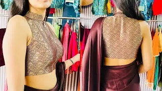 Collar Blouse/Off Shoulder Blouse With Full Stand Collar /Princess Cut Blouse/Sleeveless Blouse