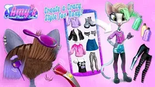 Cat Makeover: Crazy Hair & Cool Outfits ✨ Amy's Animal Hair Salon ☀️ TutoTOONS