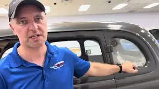 Glass Doctor с индивидуальным вырезом окна на Ford Deluxe 1948 года