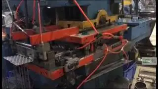 Automatic punching and stamping line for evaporator fin making