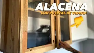 MUEBLE ALACENA DE MADERA, CON PUERTAS DE VIDRIO! PROYECTO MUEBLE.