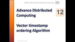 Advance Distributed Computing  Lecture 12  Vector timestamp ordering Algorithm Explained