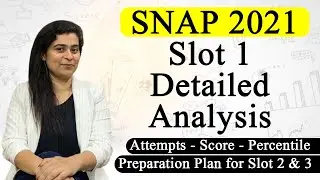 SNAP 2021 Slot 1 Detailed Analysis | Attempts - Score - Percentile | Preparation Plan for Slot 2 & 3