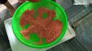 Sticky rice cake made with sticky rice and lychee in the traditional way is delicious.
