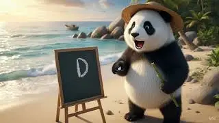 Panda writing D | Learn ABC with Panda | #theshiningminds