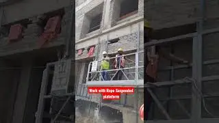 #Rope Suspended Plateform#construction#Plastering#Finishingwork#aconstructionmachine