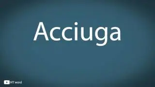 How to pronounce Acciuga [Italian food]