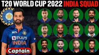 ICC T20 World Cup 2022 - Team India Squad | India Team Squad T20 World Cup 2022 | T20 WC 2022 Date