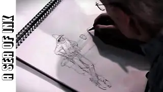 Moebius (Jean Giraud) Drawing for 18 Minutes Straight!