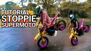 TUTORIAL STOPPIE SUPERMOTO BASIC MENGANGKAT RODA BELAKANG CRF150L
