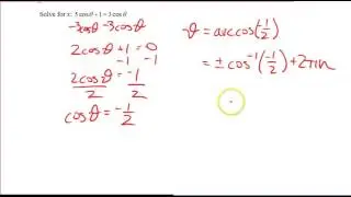 N5   5 5   Trig Equation with Cosine