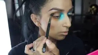 Glitter festival themed makeup