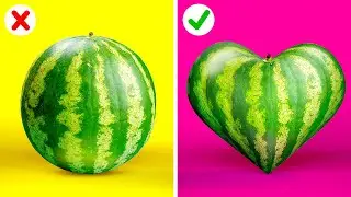 FRUIT HACKS || 24 EASY CARVING IDEAS AND HACKS