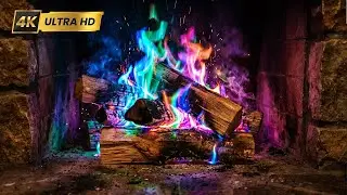 🔥 The Most Relaxing Rainbow Fireplace Video Ever! NO ADS Fireplace 4K ULTRA HD