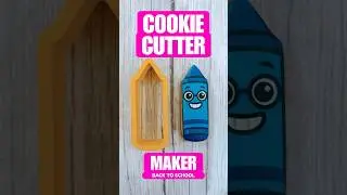 Cutie Crayon Cookie 🍪 Back to School Cookie  #cookiecutters #cookiedecorating #3dprinting