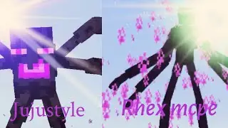 JUJUSTYLE7s mutant enderman Vs RHEX MCPES mutant enderman (addon comparison)
