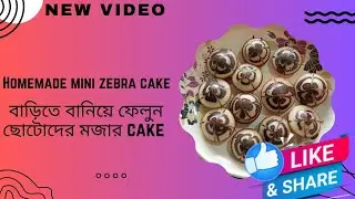 Home Made Mini Zebra Cake | Kids Special Cake | Eggless & Without Oven