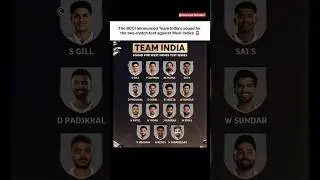 India squad for West Indies test🚨
