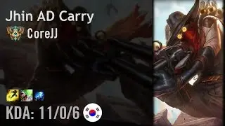 Jhin AD Carry vs Caitlyn - CoreJJ - KR Challenger Patch 6.11