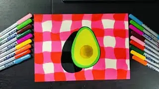 How to draw an Avocado🥑with pencil✏️colour🤩😍(Part 2)/Avocado🥑 Freehand Drawing for beginners 💛🤩😍