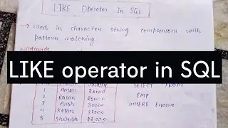 LIKE OPERATOR IN SQL| most important SQL interview Q.#masterSQL