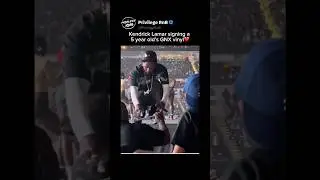 Kendrick Lamar signing a 5 year old&rsquo;s GNX vinyl❤️