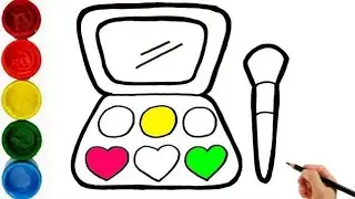 Lipstick drawing painting,colouring | easy acrylic painting for kids | Art and Learn