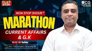 Don't Miss! GK Marathon LIVE Today | CLAT 2026 | Complete Revision.